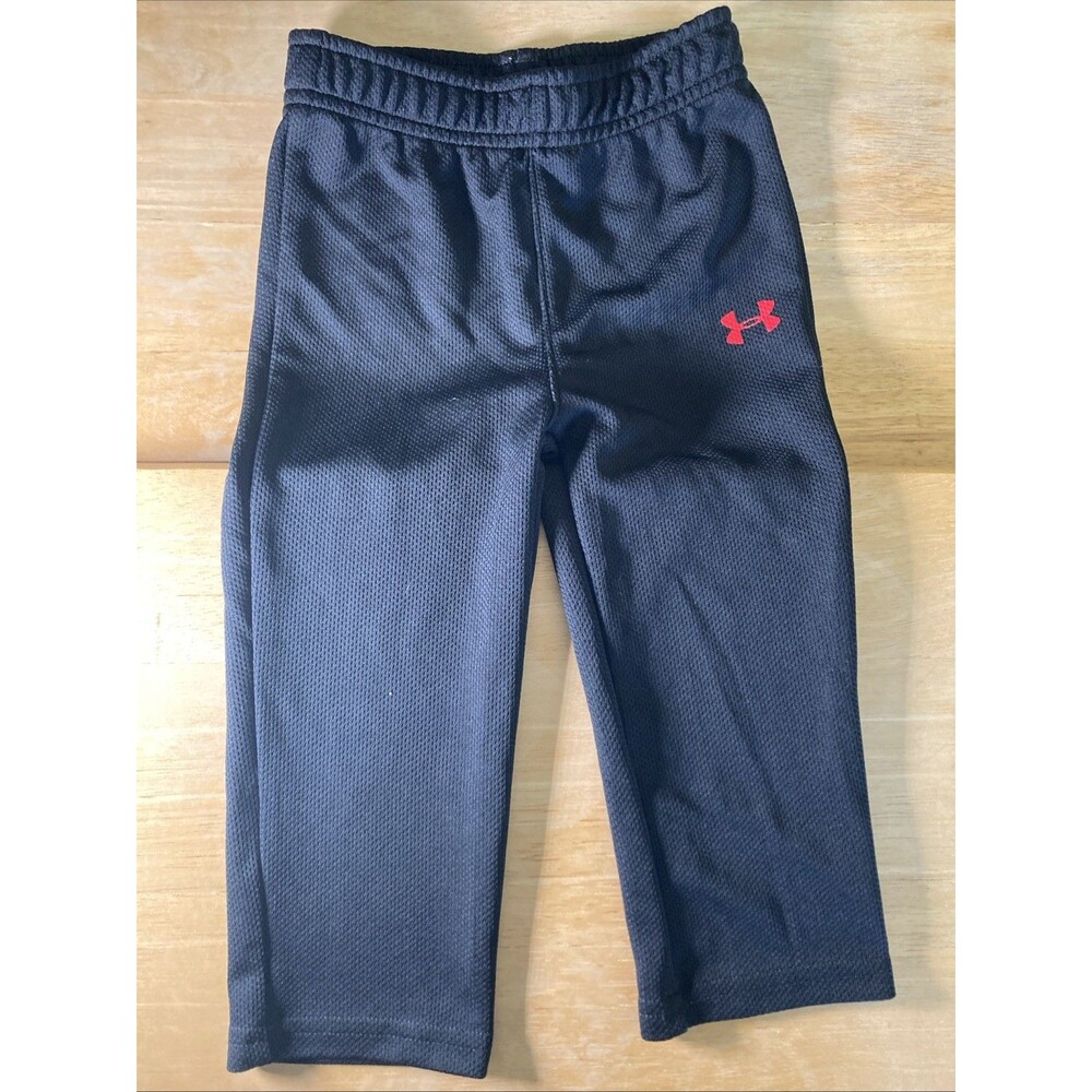 Under Armour Black Joggers With Red Logo (Size 18 M) Active Wear Sweat Pants